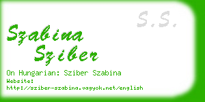 szabina sziber business card